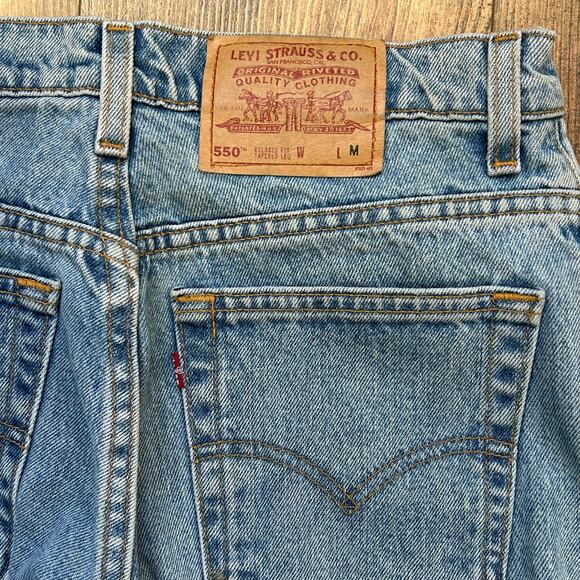 Vintage Levi's Jeans 550 Relaxed FIt Tapered Leg High Rise Mom Medium Wash 12 P - Picture 14 of 15